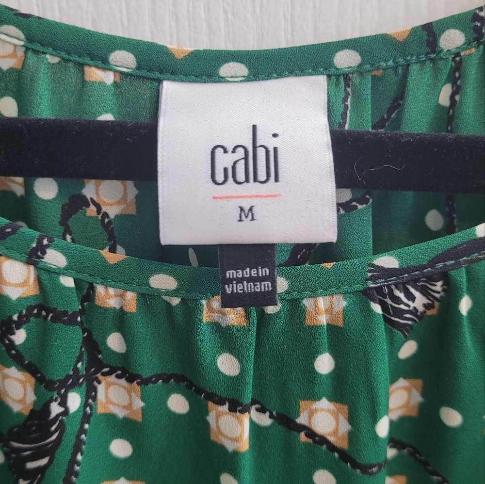 Cabi Voyager Blouse Med green style #4535